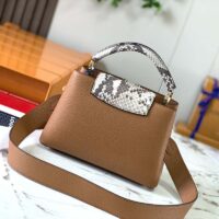 Louis Vuitton LV Women Capucines BB Handbag Brown Taurillon Python Skin Leather (11)