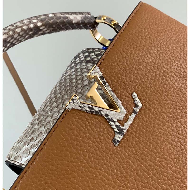 Louis Vuitton Taurillon Leather Python Capucines BB Bag (SHF-18967