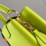 Louis Vuitton LV Women Capucines BB Handbag Cedrat Yellow Crème Nacré Taurillon Leather - Image 10