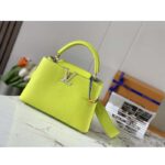 Louis Vuitton LV Women Capucines BB Handbag Cedrat Yellow Crème Nacré Taurillon Leather - Image 6