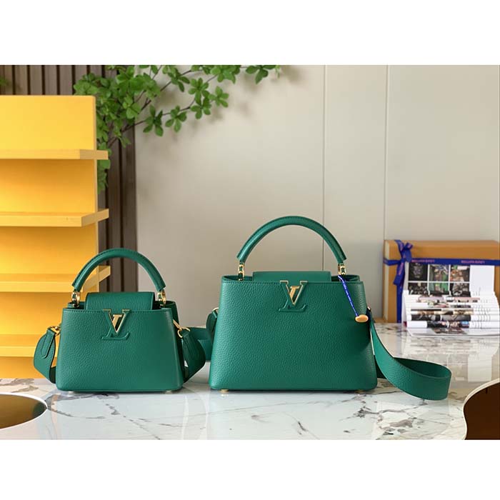 Capucines Mini Handbag in Emeraude Green – THE MODAOLOGY
