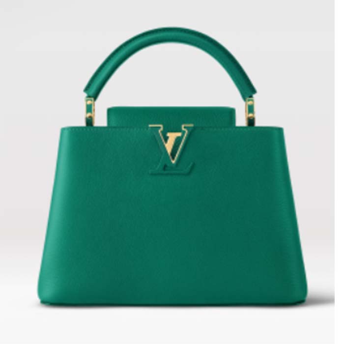 Louis Vuitton LV Women Capucines BB Handbag Emeraude Green Taurillon Leather