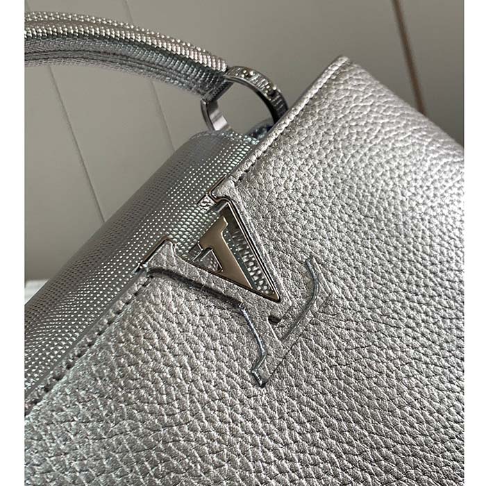 Replica Louis Vuitton Capucines BB LV Bag Etain Metallic Gray