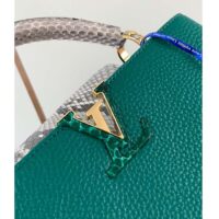 Louis Vuitton LV Women Capucines BB Handbag Green Taurillon Python Skin Leather (11)