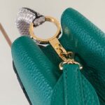 Louis Vuitton LV Women Capucines BB Handbag Green Taurillon Python Skin Leather - immagine 8