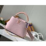 Louis Vuitton LV Women Capucines BB Handbag Pearly Pink Taurillon Leather – Bild 3