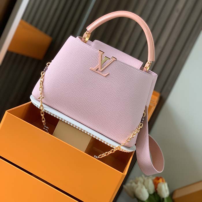 Louis Vuitton Pink Taurillon Leather Capucines Bb Bag