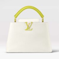 Louis Vuitton LV Women Capucines BB Handbag Snow White Cedrat Santorin Taurillon Leather