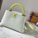 Louis Vuitton LV Women Capucines BB Handbag Snow White Cedrat Santorin Taurillon Leather – Image 2