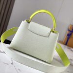 Louis Vuitton LV Women Capucines BB Handbag Snow White Cedrat Santorin Taurillon Leather – Image 4