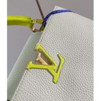 Louis Vuitton LV Women Capucines BB Handbag Snow White Cedrat Santorin Taurillon Leather (12)