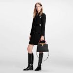 Louis Vuitton LV Women Capucines MM Handbag Black Beige Red Taurillon Leather – Image 14