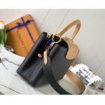Louis Vuitton LV Women Capucines MM Handbag Black Beige Red Taurillon Leather – Image 5