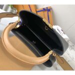 Louis Vuitton LV Women Capucines MM Handbag Black Beige Red Taurillon Leather – Image 9