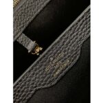 Louis Vuitton LV Women Capucines MM Handbag Black Beige Red Taurillon Leather – Image 13
