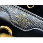 Louis Vuitton LV Women Capucines MM Handbag Black Gray Taurillon Leather - immagine 10
