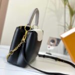 Louis Vuitton LV Women Capucines MM Handbag Black Gray Taurillon Leather - immagine 4