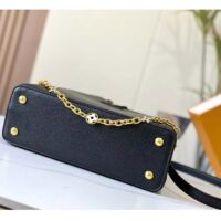 Louis Vuitton LV Women Capucines MM Handbag Black Gray Taurillon Leather (8)
