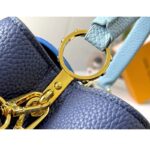 Louis Vuitton LV Women Capucines MM Handbag Navy Blue Taurillon Leather - Imagen 8