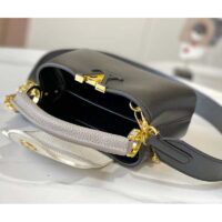 Louis Vuitton LV Women Capucines Mini Handbag Black Taurillon Leather (5)