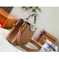 Louis Vuitton LV Women Capucines Mini Handbag Brown Taurillon Python Leather (4)