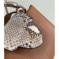 Louis Vuitton LV Women Capucines Mini Handbag Brown Taurillon Python Leather (4)