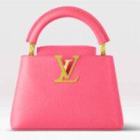 Louis Vuitton LV Women Capucines Mini Handbag Dragon Fruit Pink Cedrat Taurillon Leather