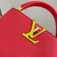 Louis Vuitton LV Women Capucines Mini Handbag Dragon Fruit Pink Cedrat Taurillon Leather (11)