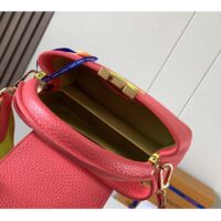 Louis Vuitton LV Women Capucines Mini Handbag Dragon Fruit Pink Cedrat Taurillon Leather (11)