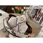 Louis Vuitton LV Women Capucines Mini Handbag Galet Gray Taurillon Python Leather - Imagen 6