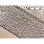 Louis Vuitton LV Women Capucines Mini Handbag Galet Gray Taurillon Python Leather - Imagen 10