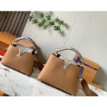 Louis Vuitton LV Women Capucines Mini Handbag Golden Yellow Taurillon Leather Python Skin – Image 7