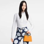 Louis Vuitton LV Women Capucines Mini Handbag Golden Yellow Taurillon Leather Python Skin – Image 15