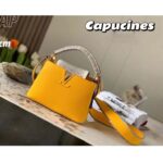 Louis Vuitton LV Women Capucines Mini Handbag Golden Yellow Taurillon Python Leather - immagine 2