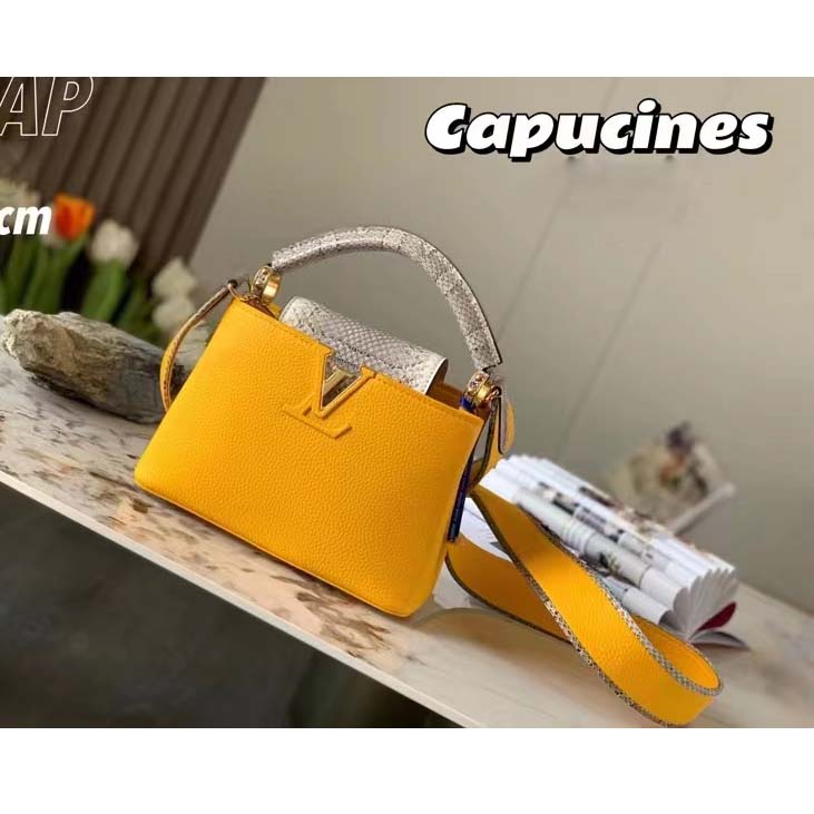 Louis Vuitton Capucines Mini M21798 Jaune Plume Yellow --   mini-m21798-jaune-plume-yellow-p-74426.html : r/zealreplica