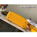 Louis Vuitton LV Women Capucines Mini Handbag Golden Yellow Taurillon Python Leather - immagine 4