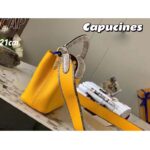 Louis Vuitton LV Women Capucines Mini Handbag Golden Yellow Taurillon Python Leather - immagine 6