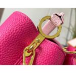 Louis Vuitton LV Women Capucines Mini Handbag Rose Pink Taurillon Leather – Image 7