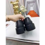 Louis Vuitton LV Women Loafer Black Glazed Calf Leather Blake Construction Monogram Flowers - Image 8