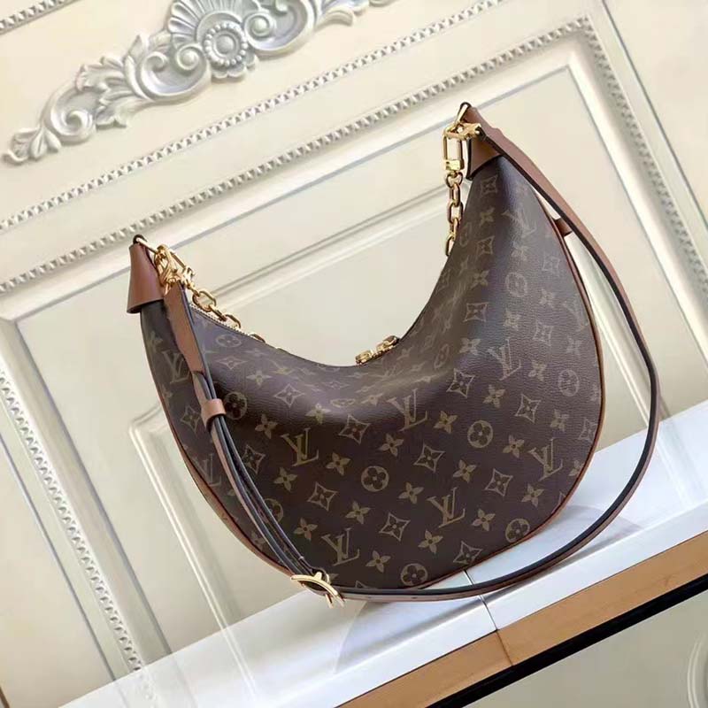 Louis Vuitton Loop Hobo Monogram Canvas Brown in Coated Canvas with  Gold-tone - US