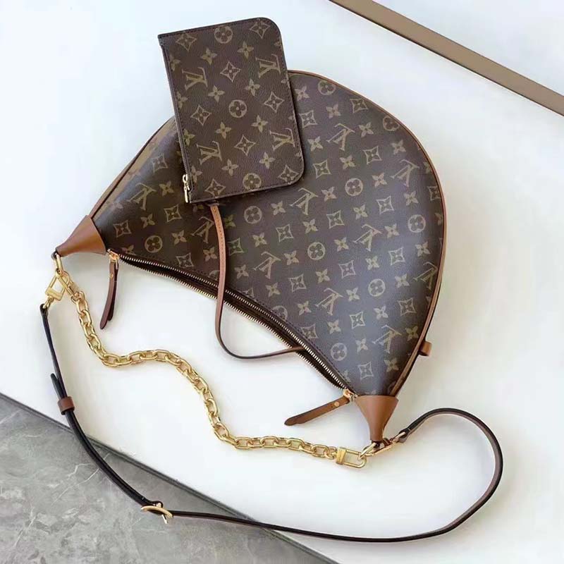 Louis Vuitton Loop Handbag Monogram Brown in Coated Canvas with