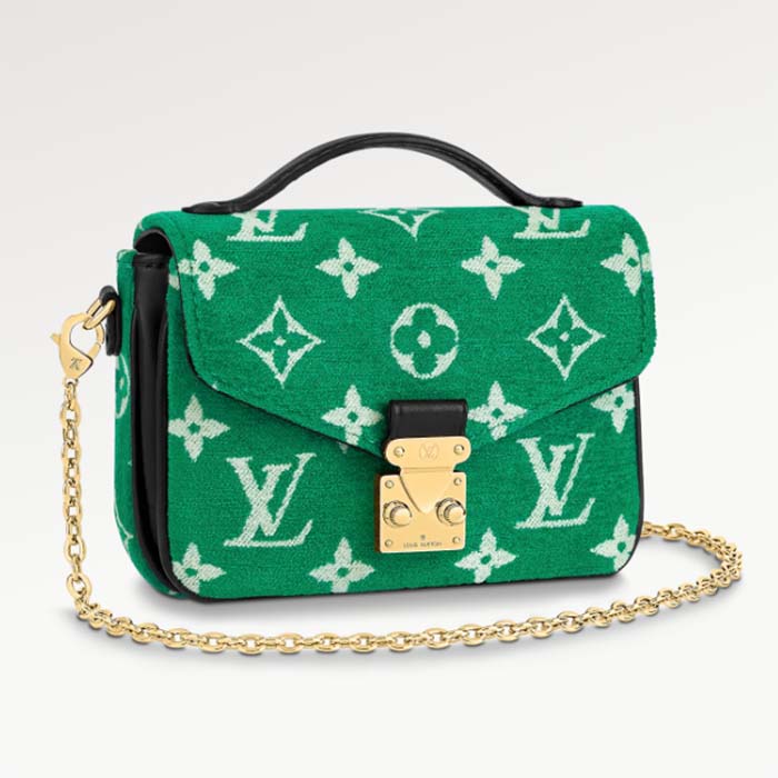 Louis Vuitton LV Women Micro Métis Bag Green Monogram Jacquard Velvet
