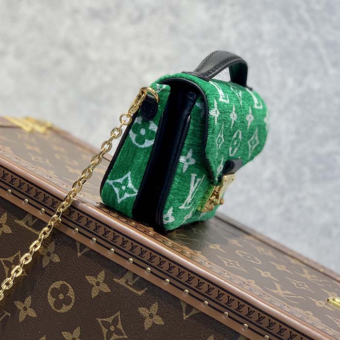 Louis Vuitton Micro Metis Green in Velvet/Leather with Gold-tone - US