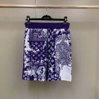 Louis Vuitton LV Women Monogram Bandana Shorts Cotton Indigo Regular Fit (8)