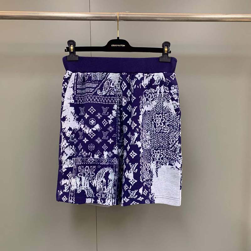 Louis Vuitton LV Women Monogram Bandana Shorts Cotton Indigo Regular Fit (6)