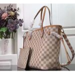 Louis Vuitton LV Women Neverfull MM Tote Bag Damier Azur Coated Canvas - Image 4