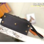 Louis Vuitton LV Women On My Side MM Tote Bag Black Twist Calfskin Monogram Coated Canvas - Image 5