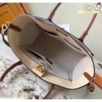 Louis Vuitton LV Women On My Side MM Tote Bag Brown Calfskin Monogram Coated Canvas - Image 7