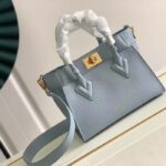 Louis Vuitton LV Women On My Side PM Handbag Bleu Nuage Blue Perforated Calf Leather - Image 2