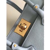 Louis Vuitton LV Women On My Side PM Handbag Bleu Nuage Blue Perforated Calf Leather (1)